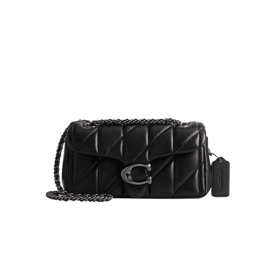 Tabby Shoulder Bag 20 With Quilting leather Black Dark