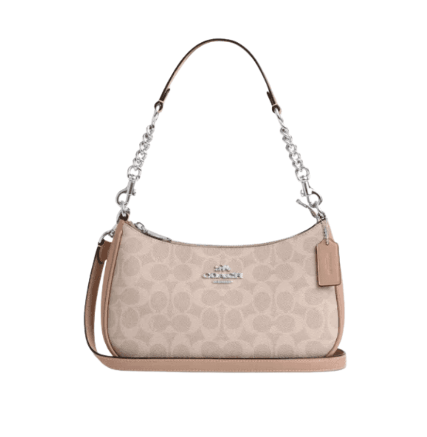 Coach Teri Shoulder Bag In Signature Canvas Sand Taupe