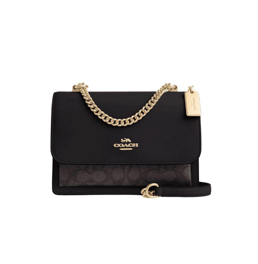 Coach Klare Crossbody Bag In Signature Canvas Walnut Black