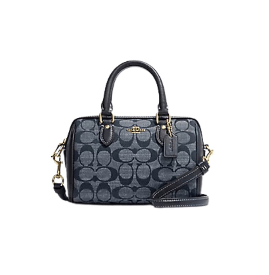 Coach Mini Rowan Crossbody In Signature Canvas chambray navy