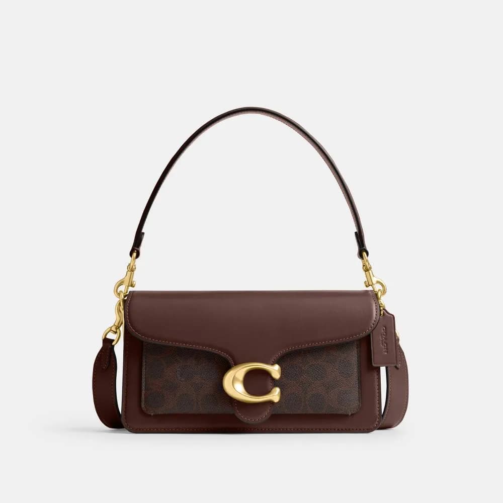 Tabby Shoulder Bag 26 Signature Coach Dark Brown Bag