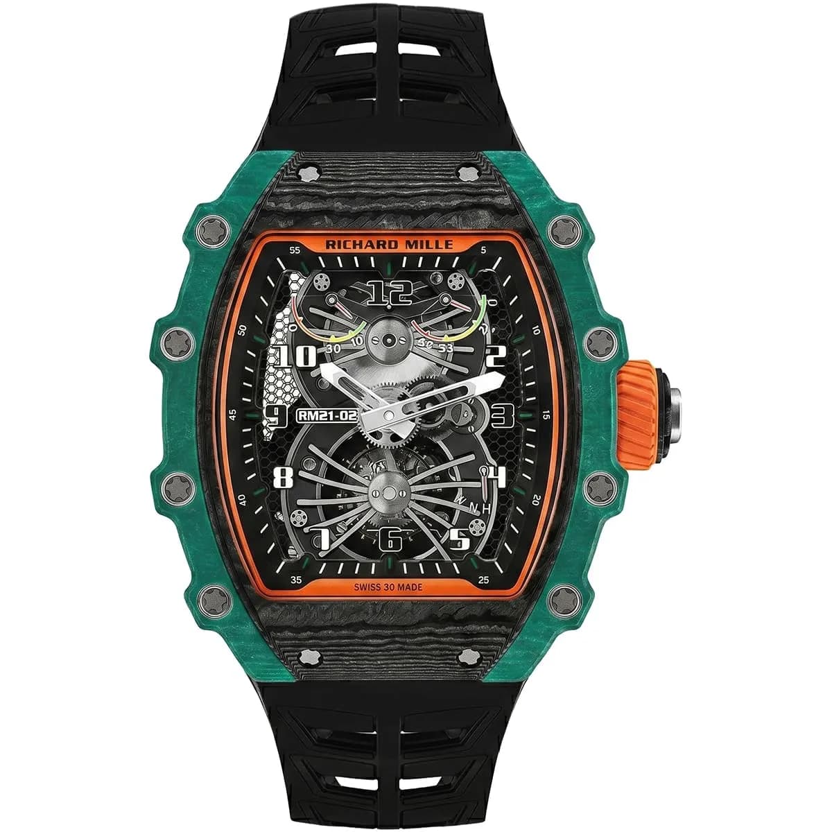 Richard Mille Men’s RM 21-02 Aerodyne Green Carbon TPT Watch