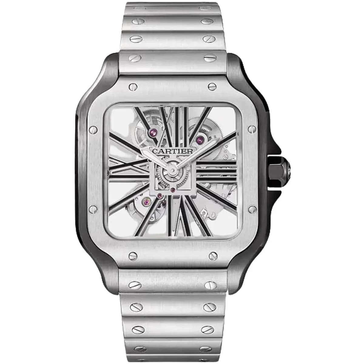 Cartier Men’s Santos Automatic Black Dial Watch