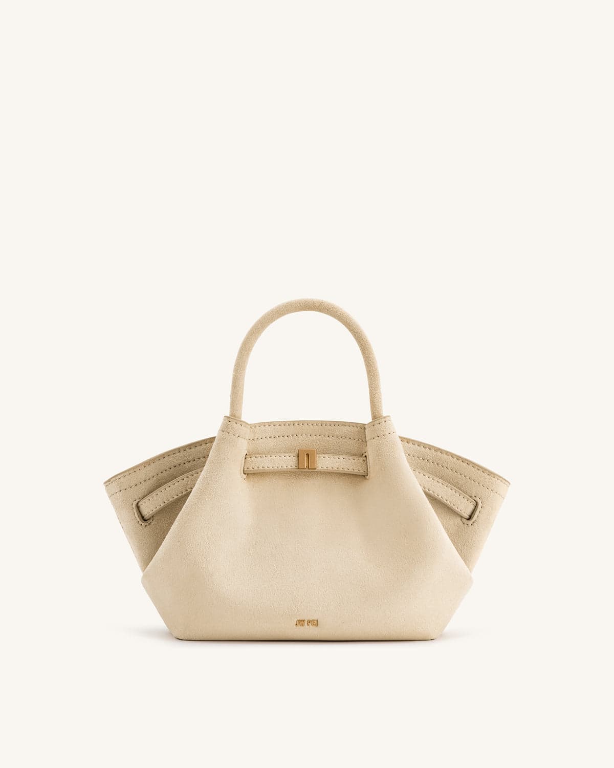 JW PEI Hana Mini Faux Suede Tote Bag - Off White
