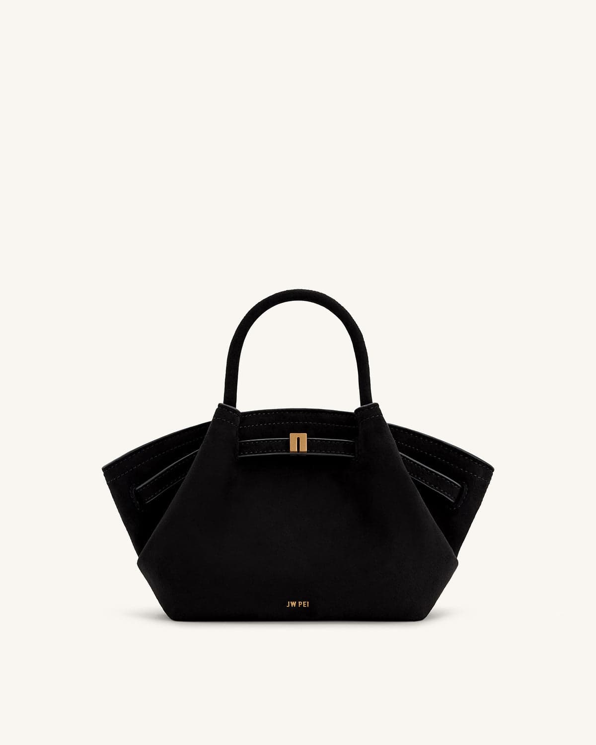 JW pei Hana Mini Faux Suede Tote Bag - Black