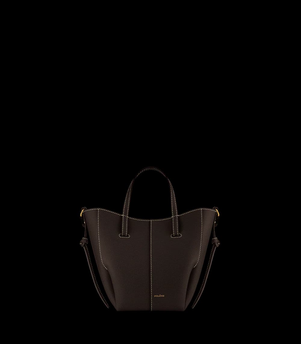 Polene Cyme Tote Nano EDITION TEXTURED EBONY