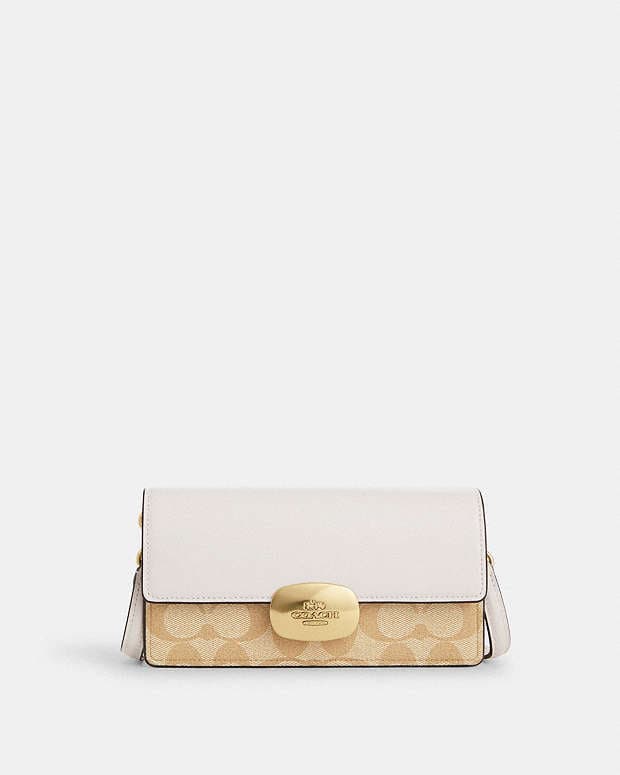Eliza Small Flap Crossbody In Signature Canvas Coach