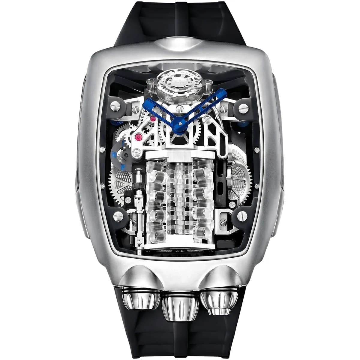 Bugatti x Jacob & Co. Men’s Silver Skeleton Engine Watch