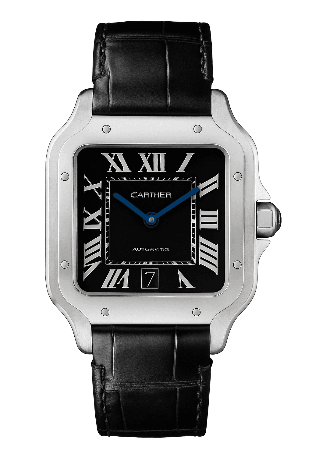 Cartier Santos leather Super Clone Swiss Machine 39.8mm