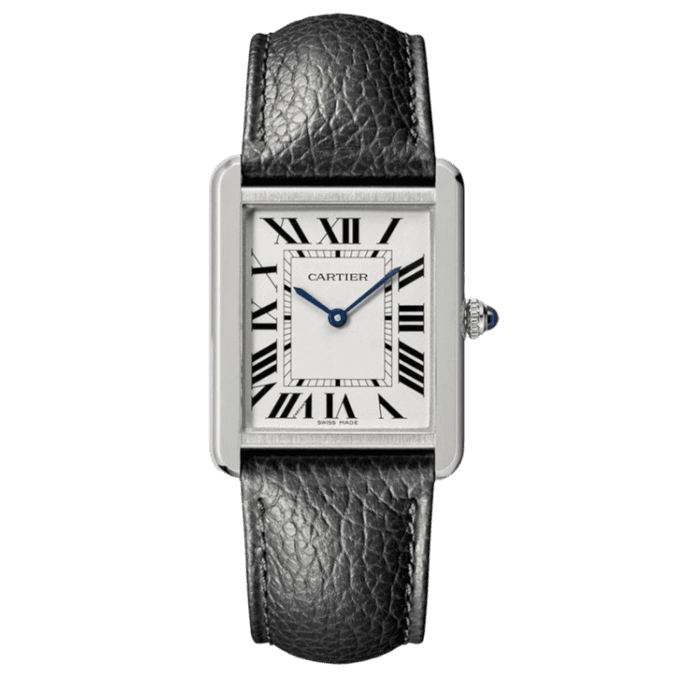 Cartier tank leather Super Clone Swiss Machine (35mm x 27mm)