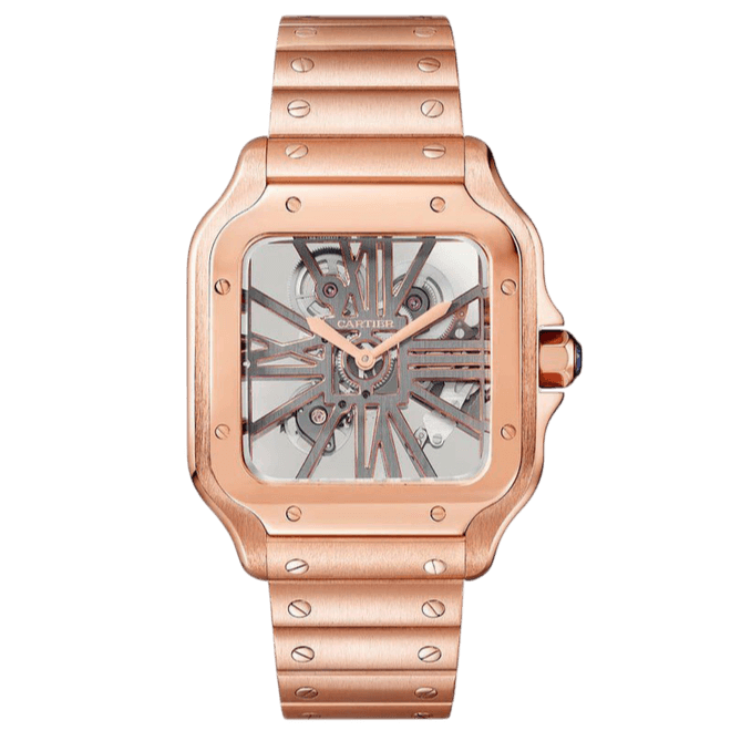 Cartier Santos Skeleton Super Clone Swiss Machine (41.9mm x35.1mm)