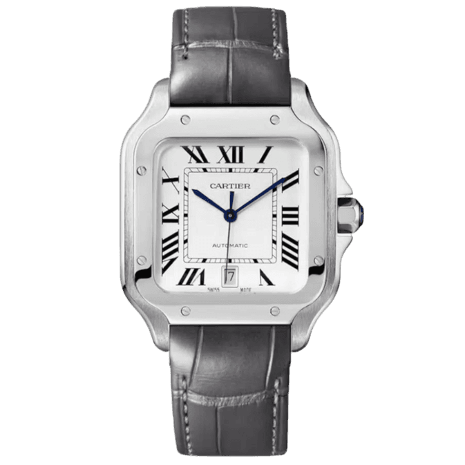 Cartier Santos leather Super Clone Swiss Machine (41.9mm x 35.1mm)