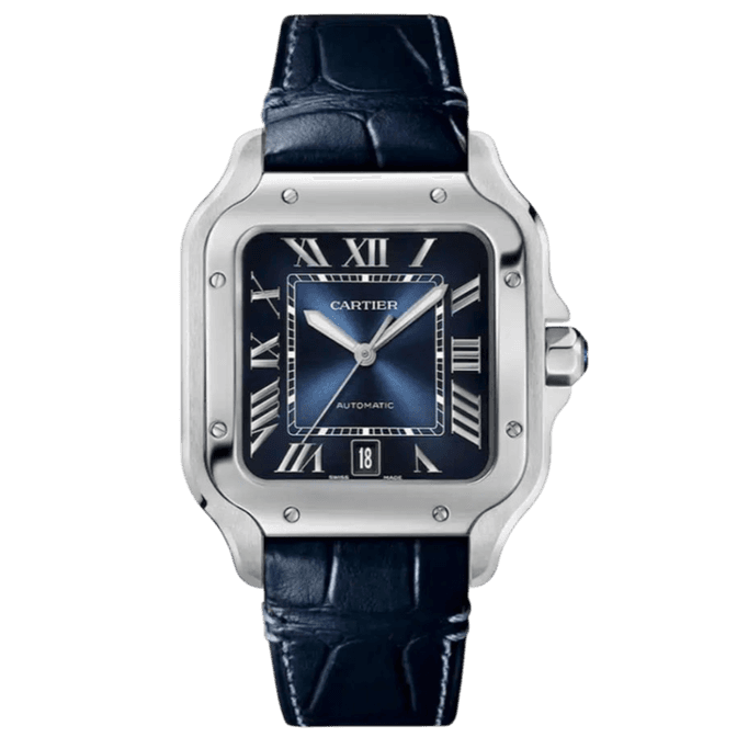 Cartier Santos leather Super Clone Swiss Machine (41.9mm x35.1mm)