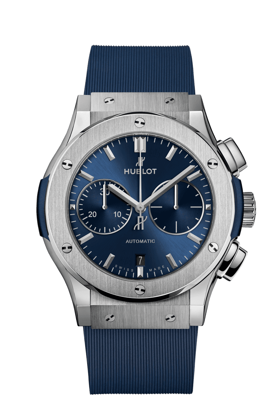 HUBLOT Chronograph Titanium Blue Super Clone Swiss Machine 45mm