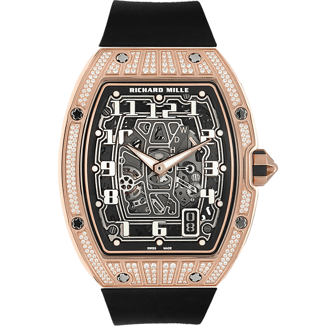 Richard Mille RM67-01 Automatic Winding Extra-Thin Medium Diamond Super Clone Swiss Machine (47.52mm x 38.7mm)