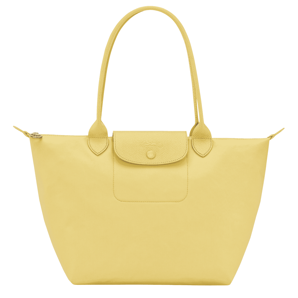 Longchamp Le Pliage One M Tote Bag - Lime color, front view, Eldaly