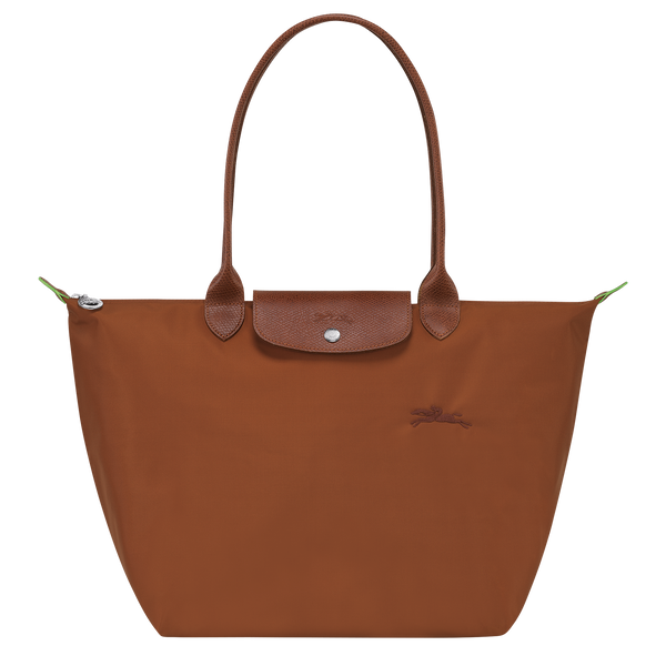 Le Pliage Green L Tote bag Cognac