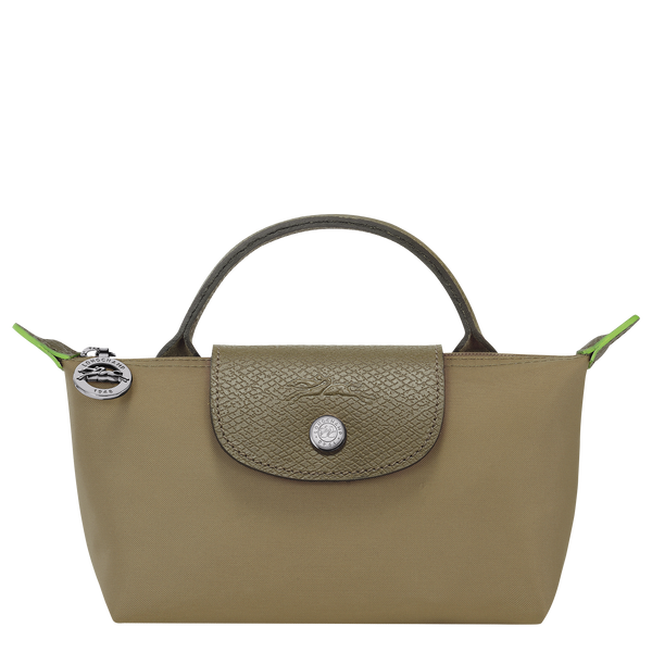 Le Pliage Green Pouch with handle Artichoke