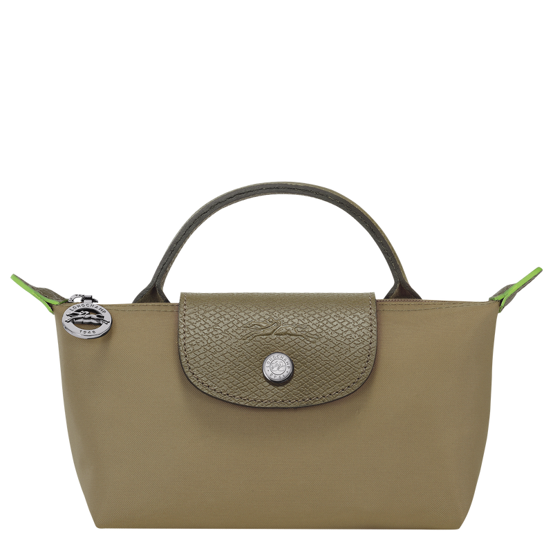 Le Pliage Green Pouch with handle Artichoke