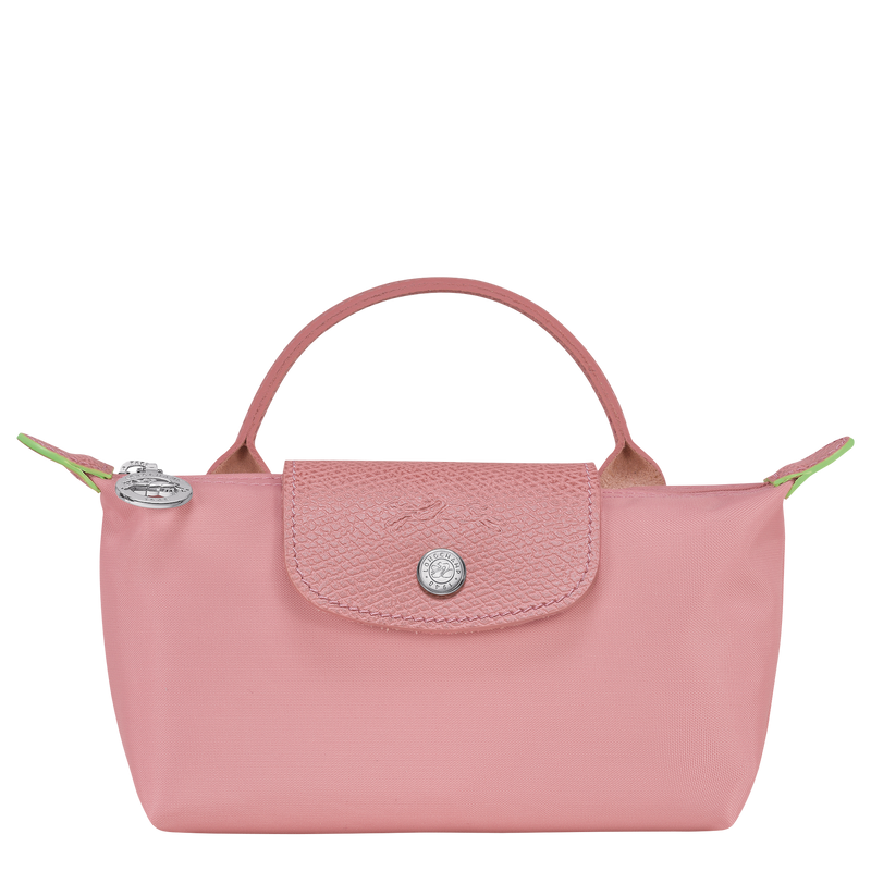 Le Pliage Green Pouch with handle Petal Pink1