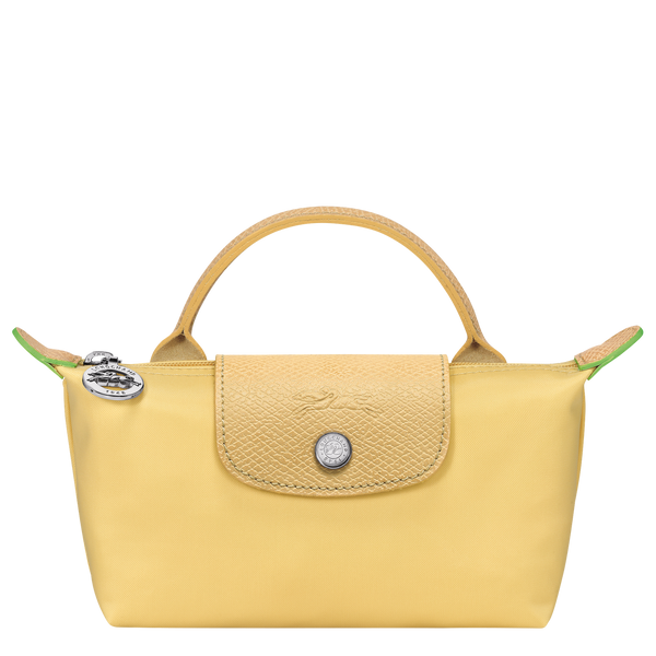 Le Pliage Green Pouch with handle Wheat