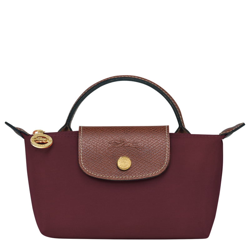 Le Pliage Original Pouch with handle Burgundy