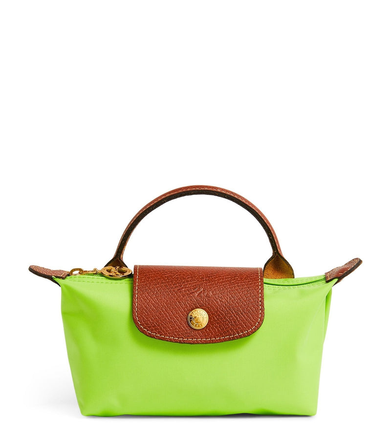 Le Pliage Original Pouch with handle Green Light