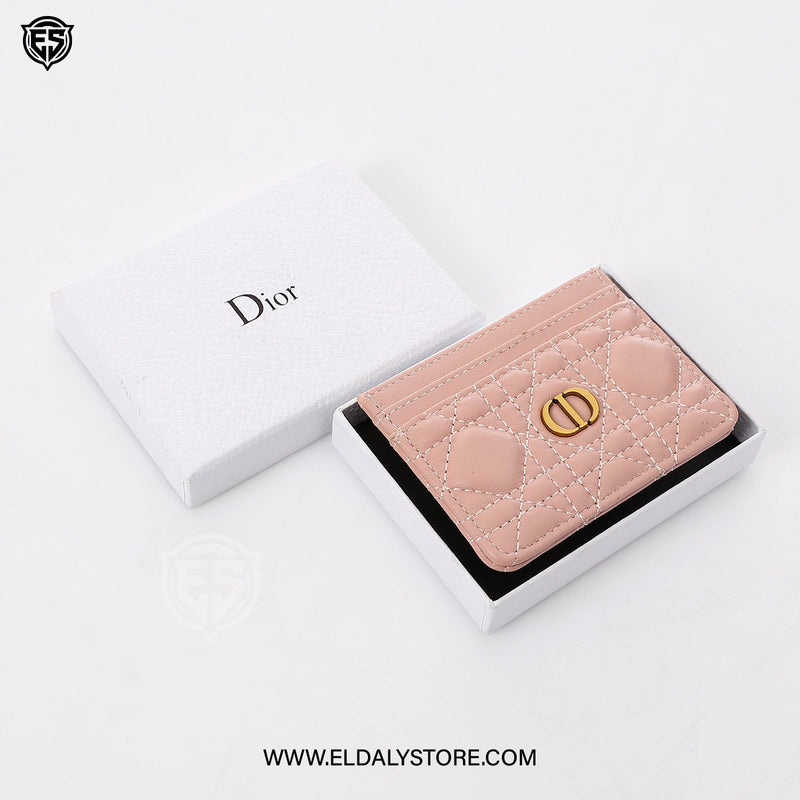 Dior Caro Freesia Card Holder For Women