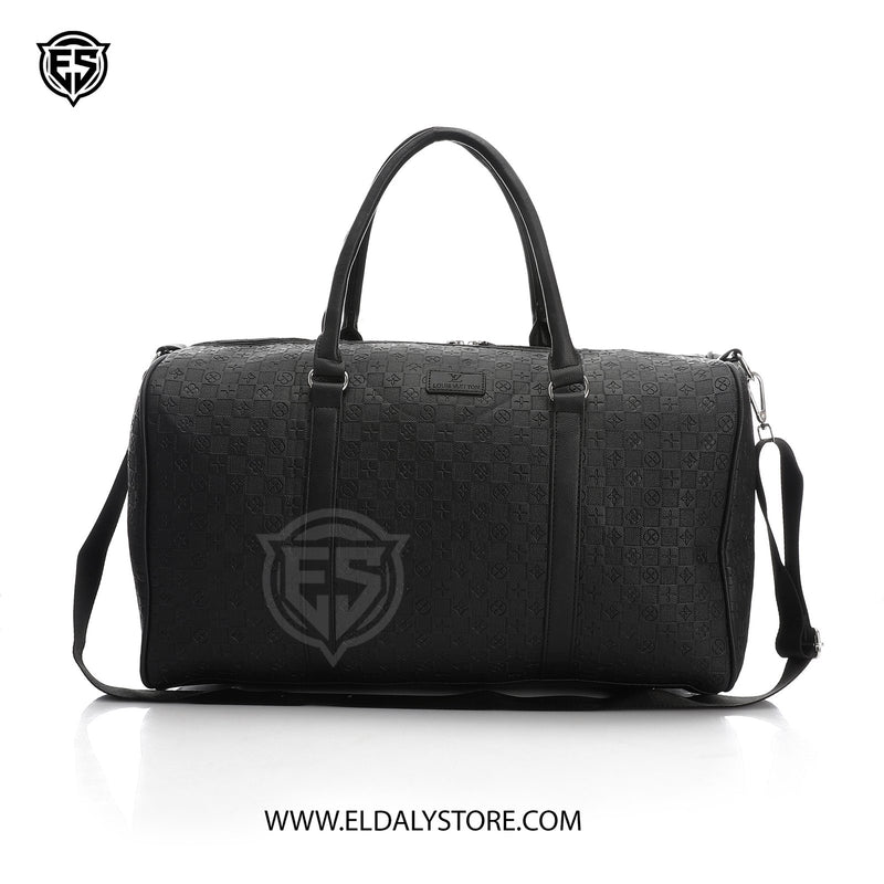 Louis Vuitton Embossed Monogram Black Travel Duffel Bag