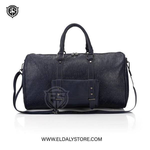 Sunsilk Embossed Monogram Travel Duffle Bag – Navy Blue