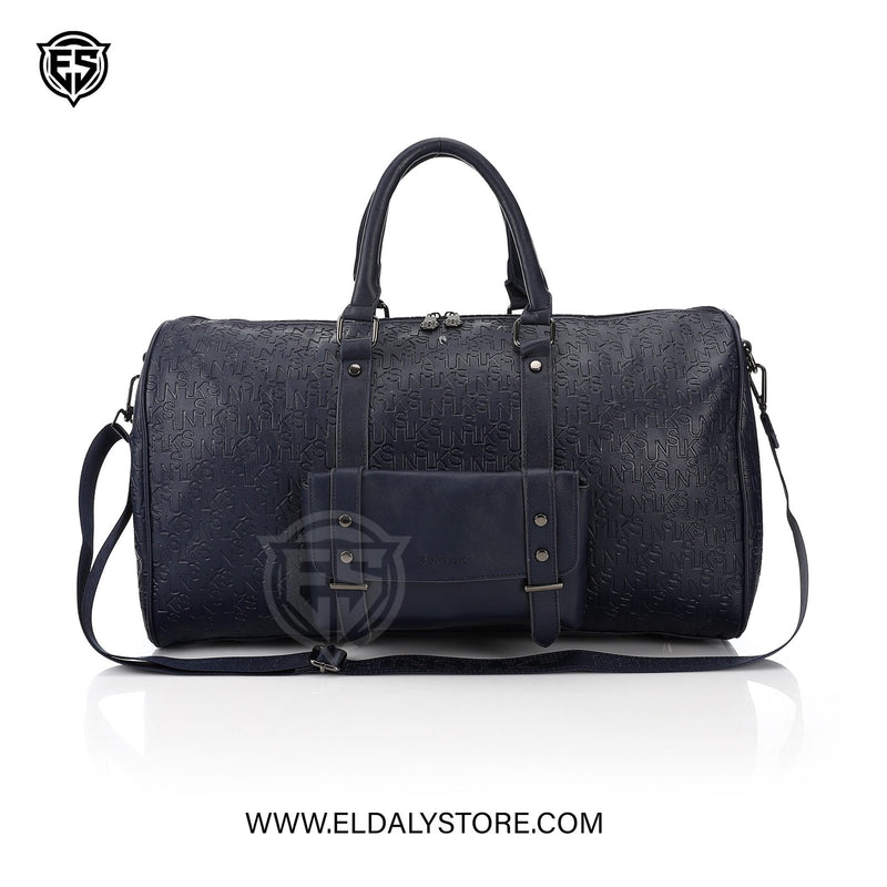 Sunsilk Embossed Monogram Travel Duffle Bag – Navy Blue