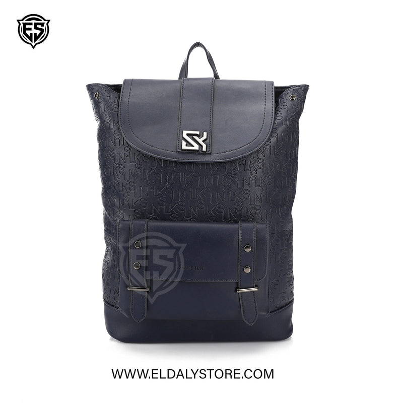 Sunsilk Embossed Monogram Casual Backpack – Navy Blue