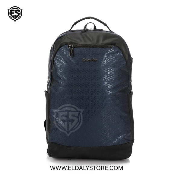 Calvin Klein Monogram Print Navy Backpack
