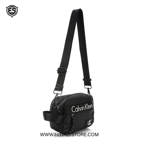 Calvin Klein Jeans Black Monogram Crossbody Bag