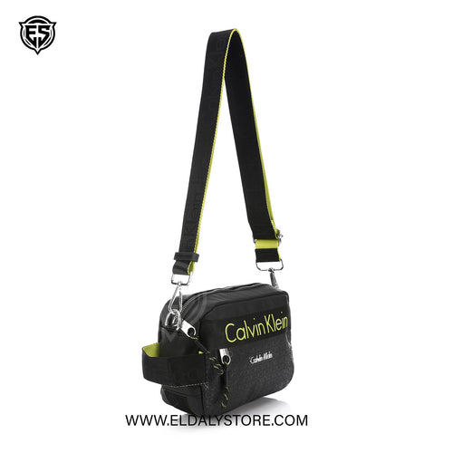 Calvin Klein Jeans Mono Crossbody Bag – Black/Lime