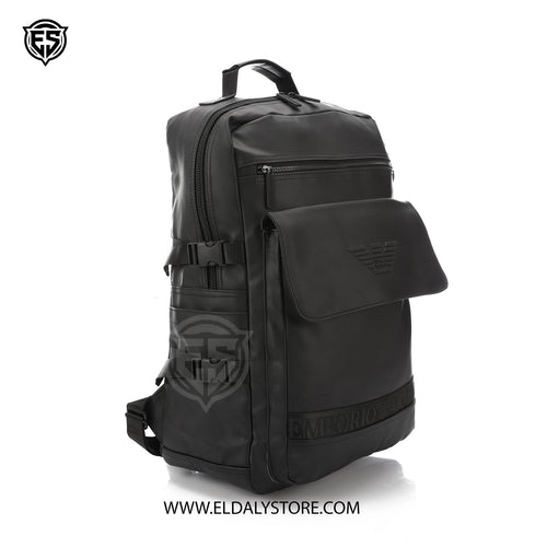 Emporio Armani EA7 Matte Black Technical Backpack