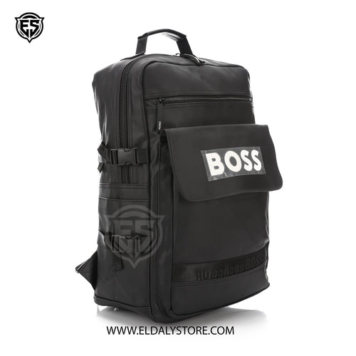 BOSS Hugo Boss Matte Black Executive Laptop Backpack