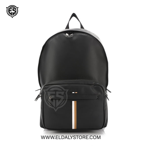 BOSS Black Matte Signature Stripe Backpack
