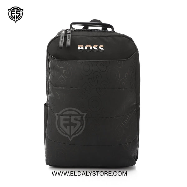 حقيبة ظهر للابتوب بنمط مونوغرام من BOSS Black