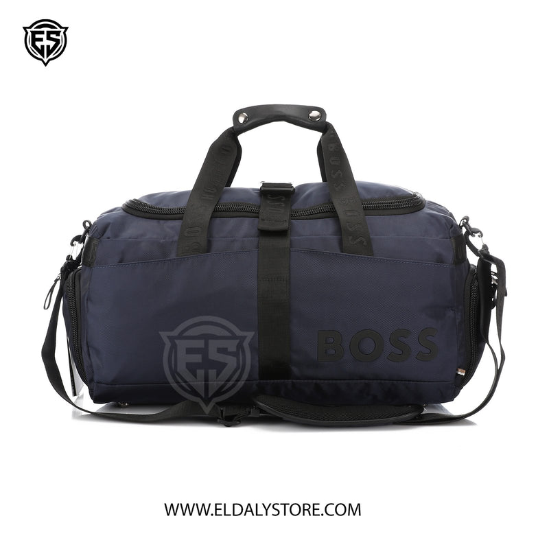 BOSS Men’s Signature Nylon Duffle Bag – Navy