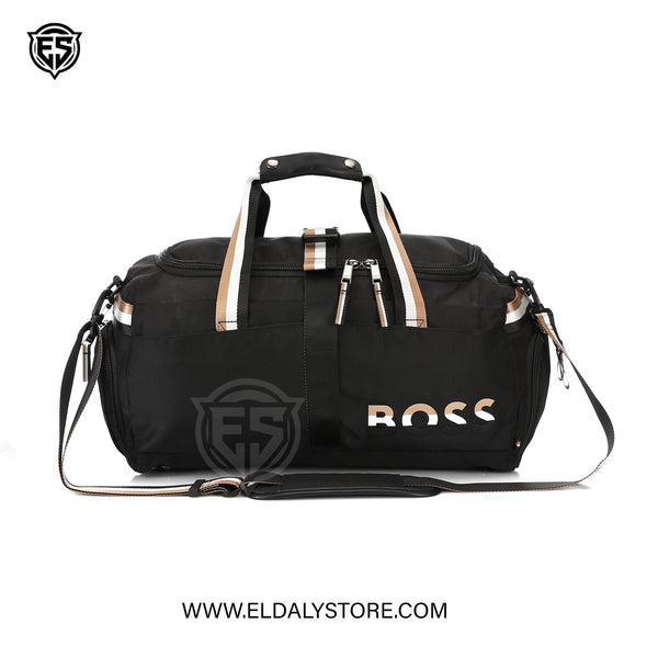 BOSS Signature Sport Duffel Bag – Black & Gold