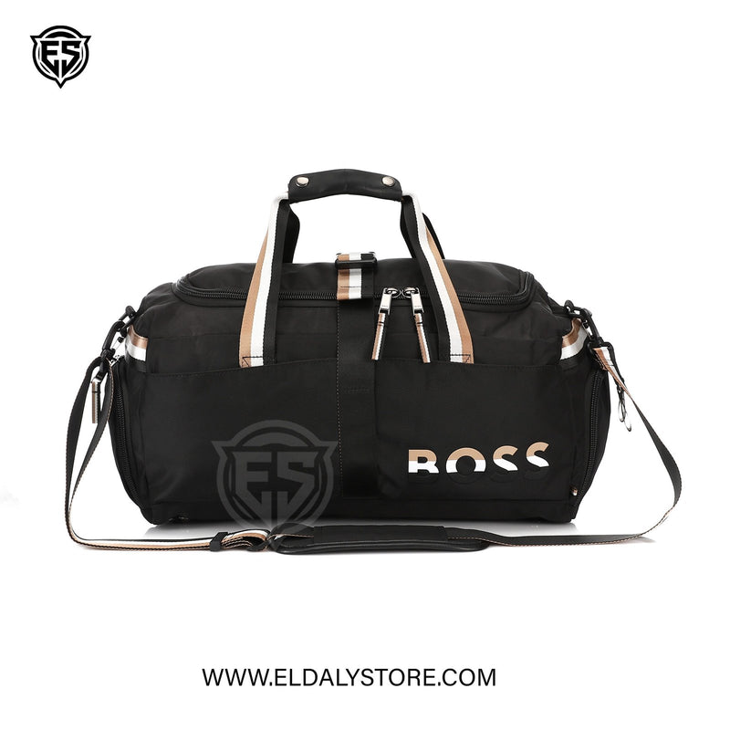 BOSS Signature Sport Duffel Bag – Black & Gold