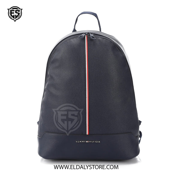 Tommy Hilfiger Navy Pebble Grain Stripe Backpack