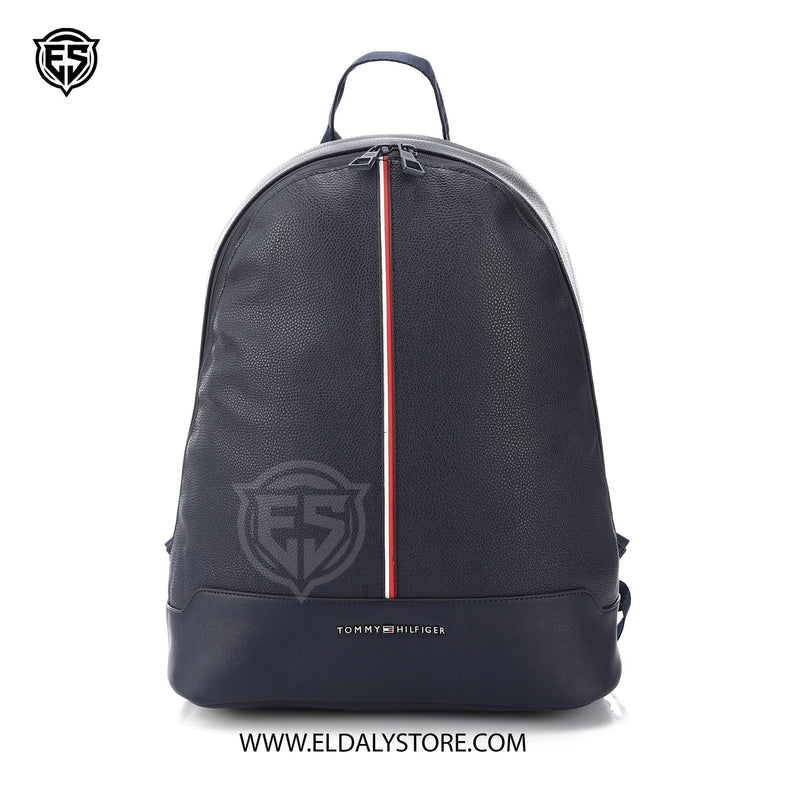 Tommy Hilfiger Navy Pebble Grain Stripe Backpack