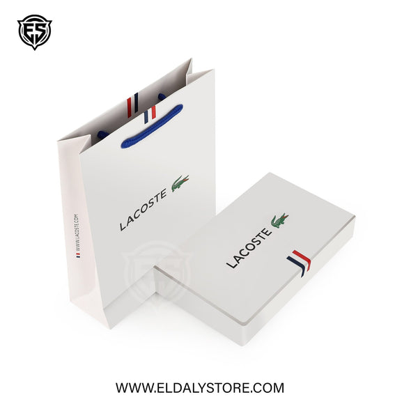 Lacoste Men’s Executive Set – Textured Leather Bi-Fold Wallet & Automatic Buckle Belt