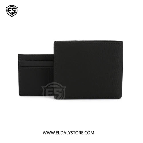 BOSS Textured Leather Bifold Wallet & Card Holder Set