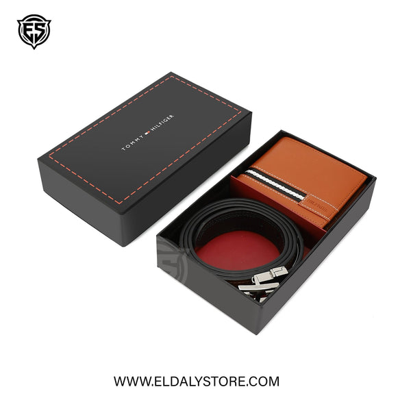 Tommy Hilfiger Men’s Reversible Belt and Wallet Set