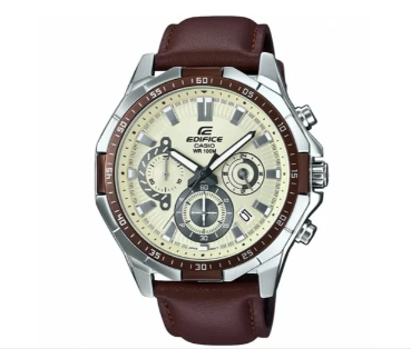 Casio Edifice Men’s Leather Watch EFR-554L-7AV
