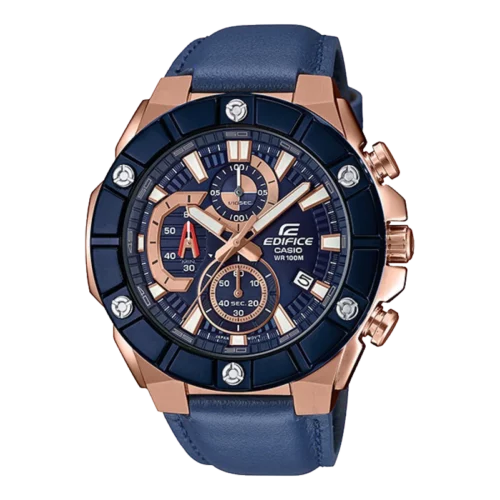 Casio Edifice Men’s Leather Watch EFR-569BL-2AV