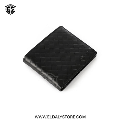 Calvin Klein Men’s Woven Leather Bifold Wallet